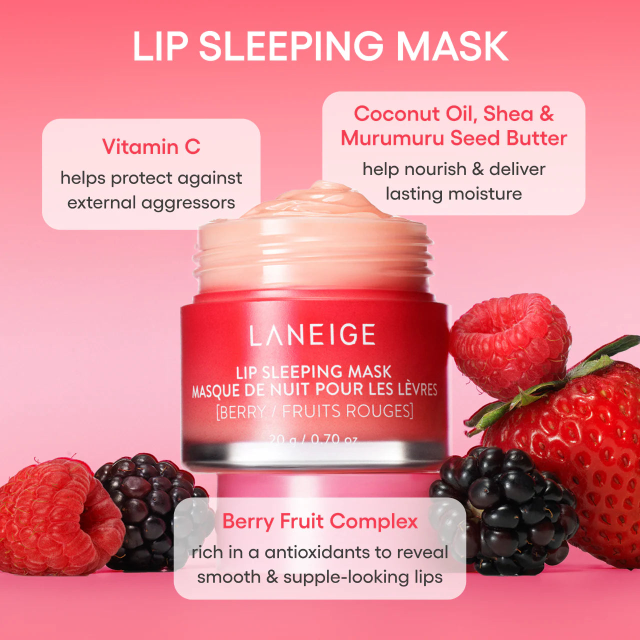 LANEIGE - Lip Sleeping Mask - BERRY - 3gm