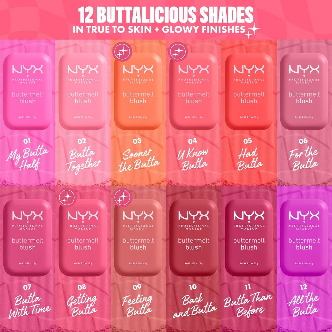 NYX Professional Makeup - Buttermelt Powder Blush - BUTTA WITH TIME