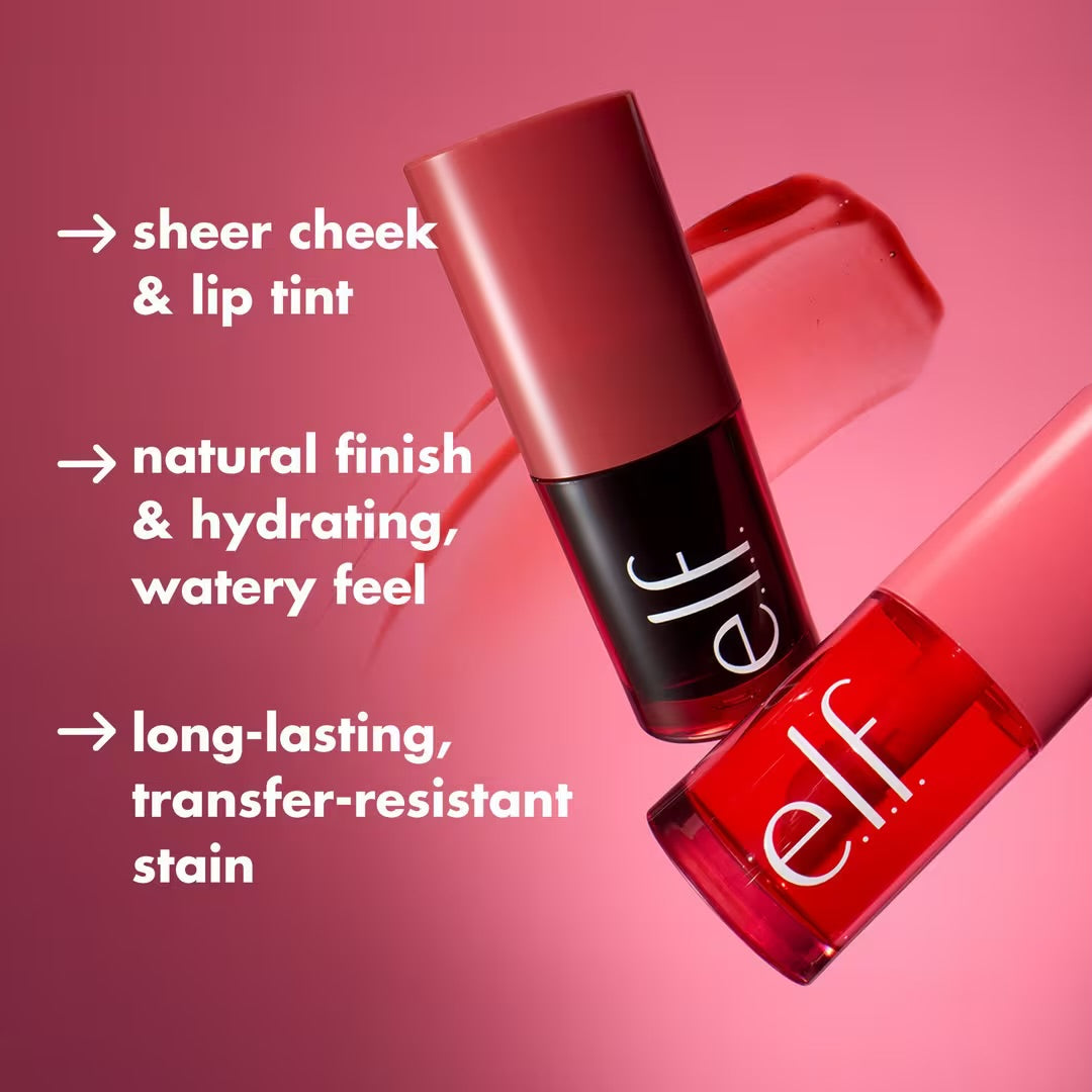e.l.f - Sheer For It Blush Lip + Cheek Tint - LEFT ON RED