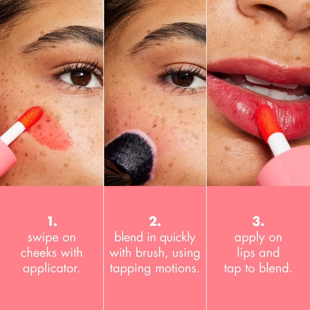 e.l.f - Sheer For It Blush Lip + Cheek Tint - LEFT ON RED