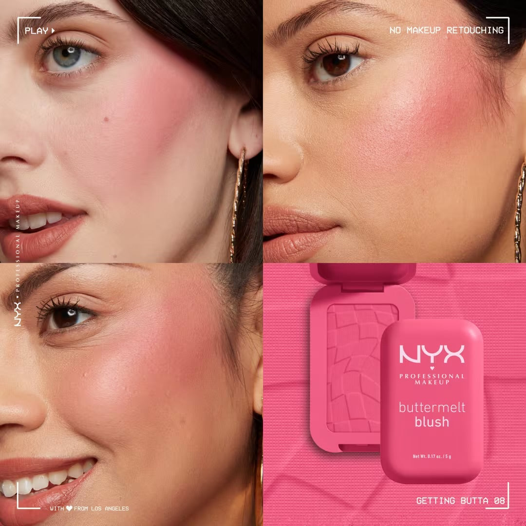 NYX Professional Makeup - Buttermelt Powder Blush - GETTING BUTTA