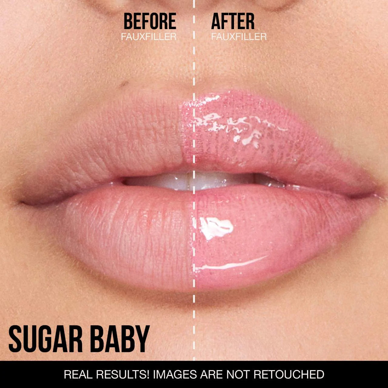 Huda Beauty - Faux Filler Shiny Non-Sticky Lip Gloss - SUGAR BABY