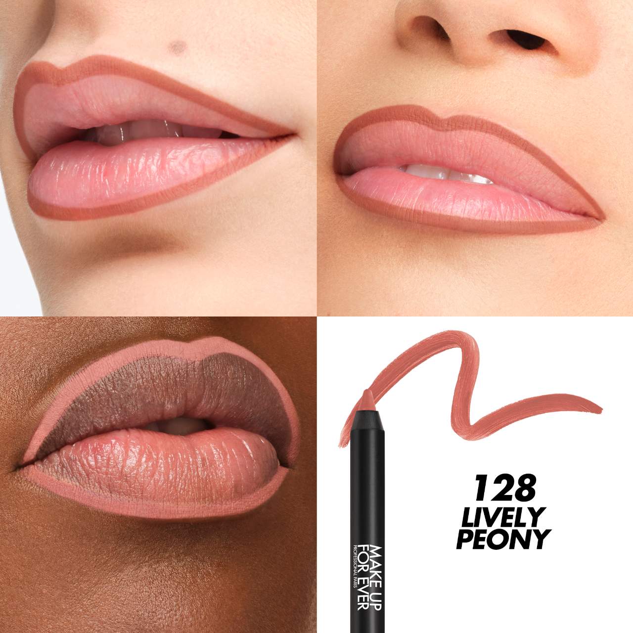 MAKE UP FOR EVER - Artist Color Pencil Extreme Waterproof Lip Liner - 128 LIVELY PEONY