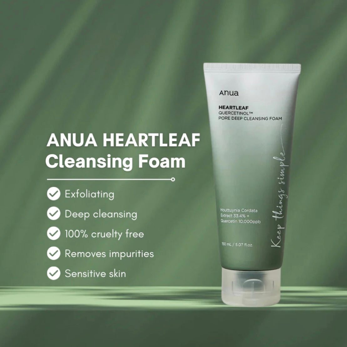 ANUA - Heartleaf Quercetinol Pore Deep Cleansing Foam - 150ml