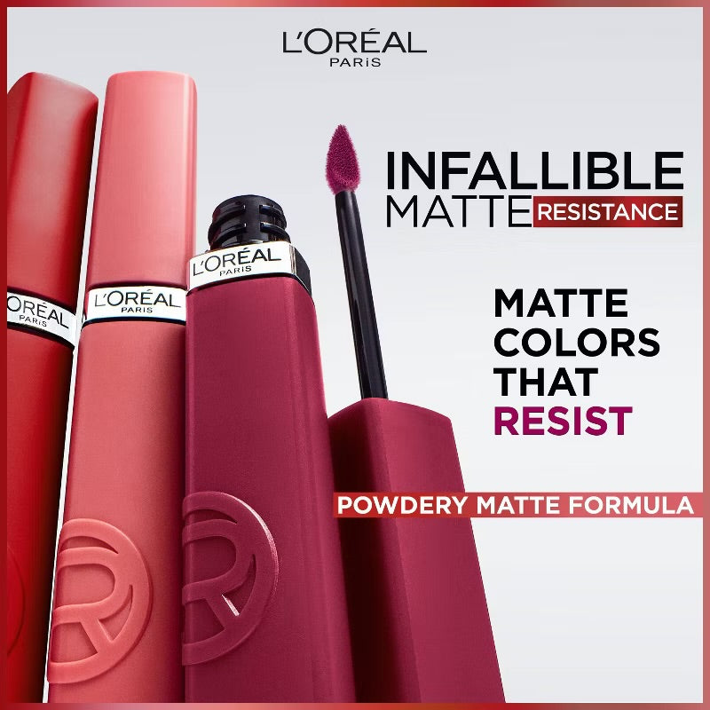 L'Oreal - Infallible Matte Resistance Liquid Matte Lipstick - 635 WORTH IT MEDIUM