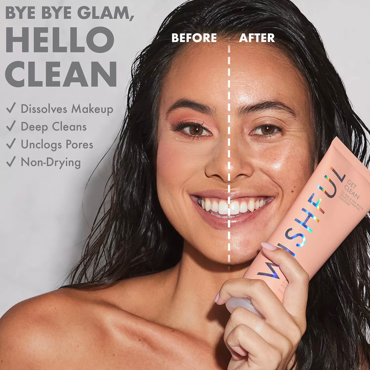 Huda Beauty - Wishful Get Clean 2% PHA & Sea Moss Gentle Foaming Cleanser