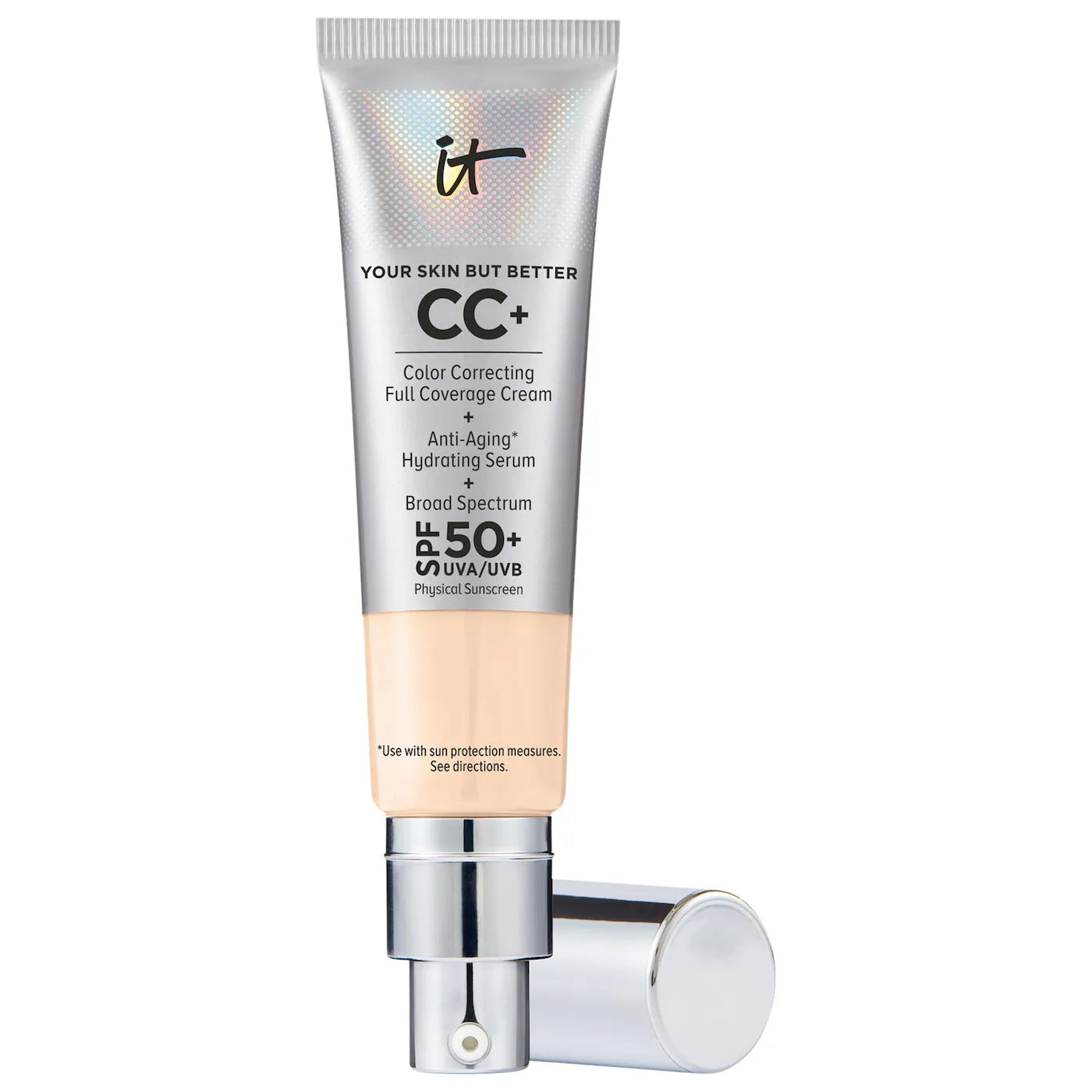 IT Cosmetics - CC+ Cream Full Coverage Color Correcting Foundation with SPF 50+ - FAIR WARM