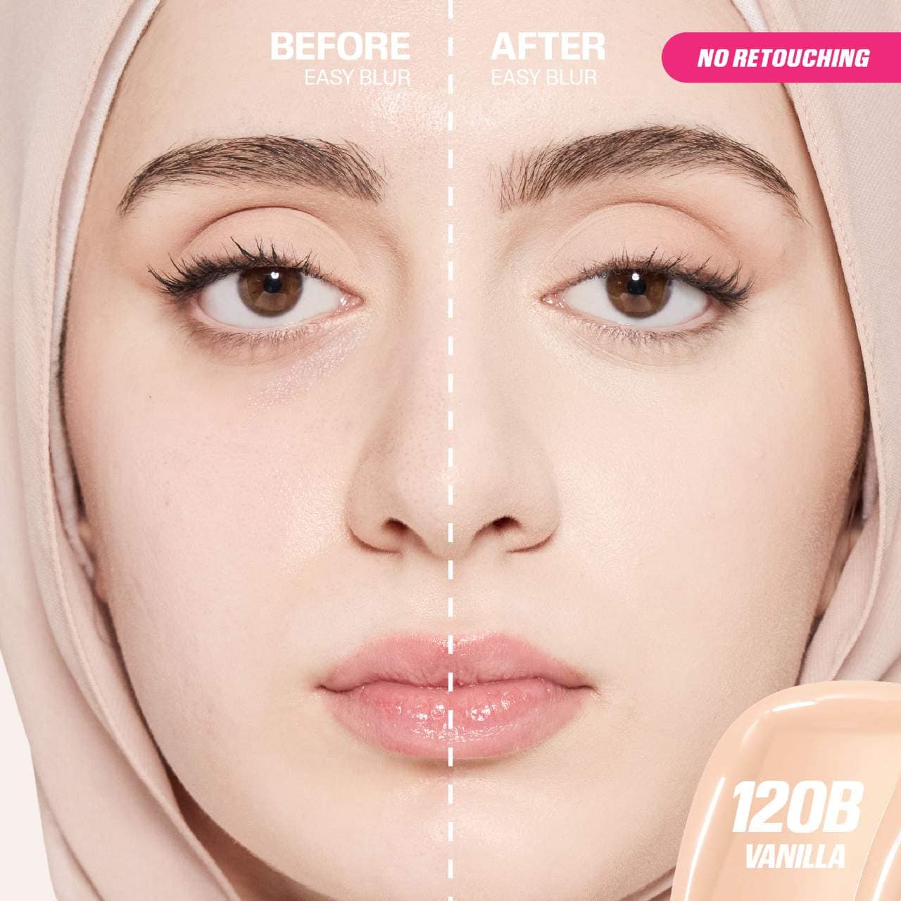 Huda Beauty - Easy Blur Foundation - VANILLA 120B