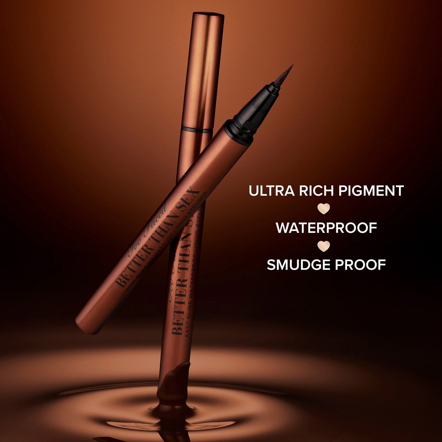 Too Faced - BTS Easy Glide Waterproof Liquid Eyeliner- CHOCOLATE