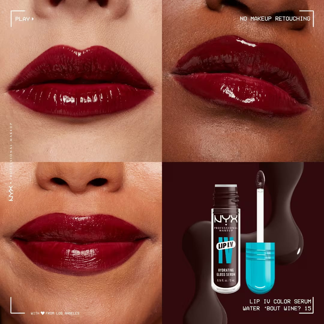 NYX Professional Makeup- Lip I.V. Hydrating Lip Gloss Stain - WATER ‘BOUT WINE?