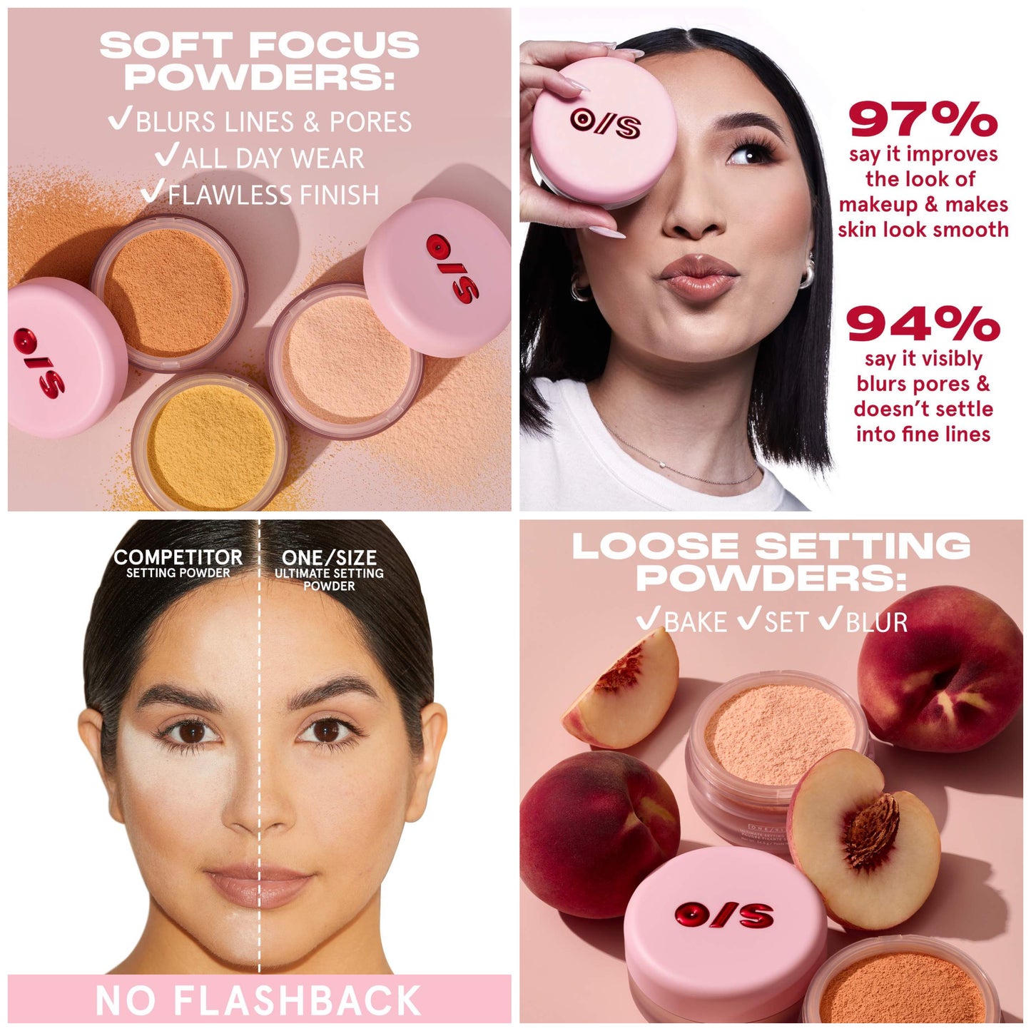 ONE/SIZE - Ultimate Blurring Setting Powder - ULTRA PINK