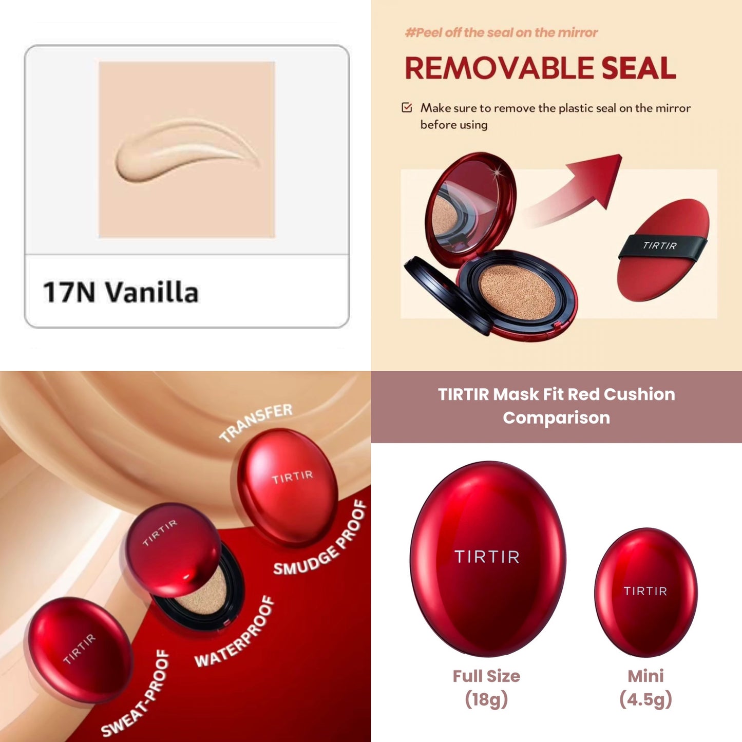 TIRTIR - Mask Fit Red Cushion Foundation Mini - 17N Vanilla