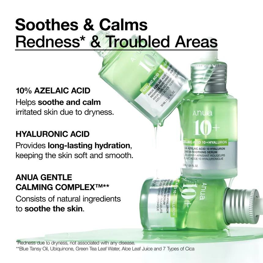 ANUA - Azelaic Acid 10 Hyaluron Redness Soothing Serum