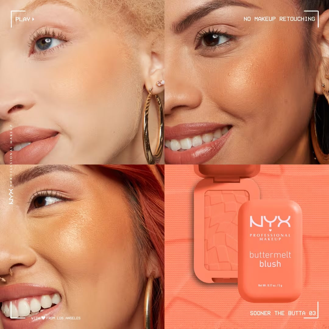 NYX Professional Makeup - Buttermelt Powder Blush - SOONER THE BUTTA
