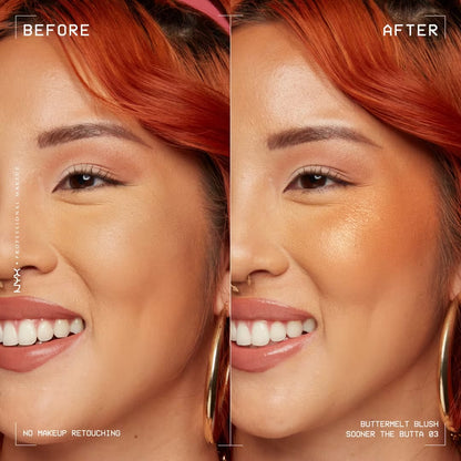 NYX Professional Makeup - Buttermelt Powder Blush - SOONER THE BUTTA