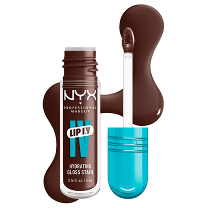 NYX Professional Makeup- Lip I.V. Hydrating Lip Gloss Stain - ESPRESSO SOAK