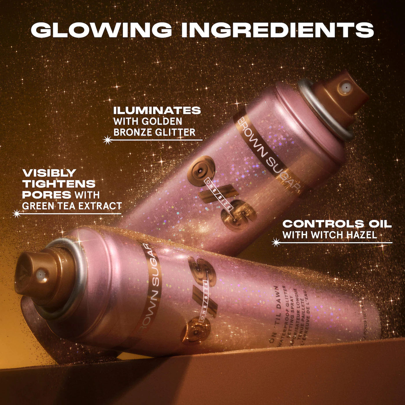 ONE/SIZE - On 'Til Dawn Waterproof Glitter Setting Spray - Brown Sugar