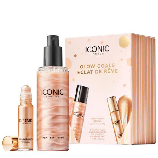 Iconic London - Glow Goals Setting Spray And Highlighter Set