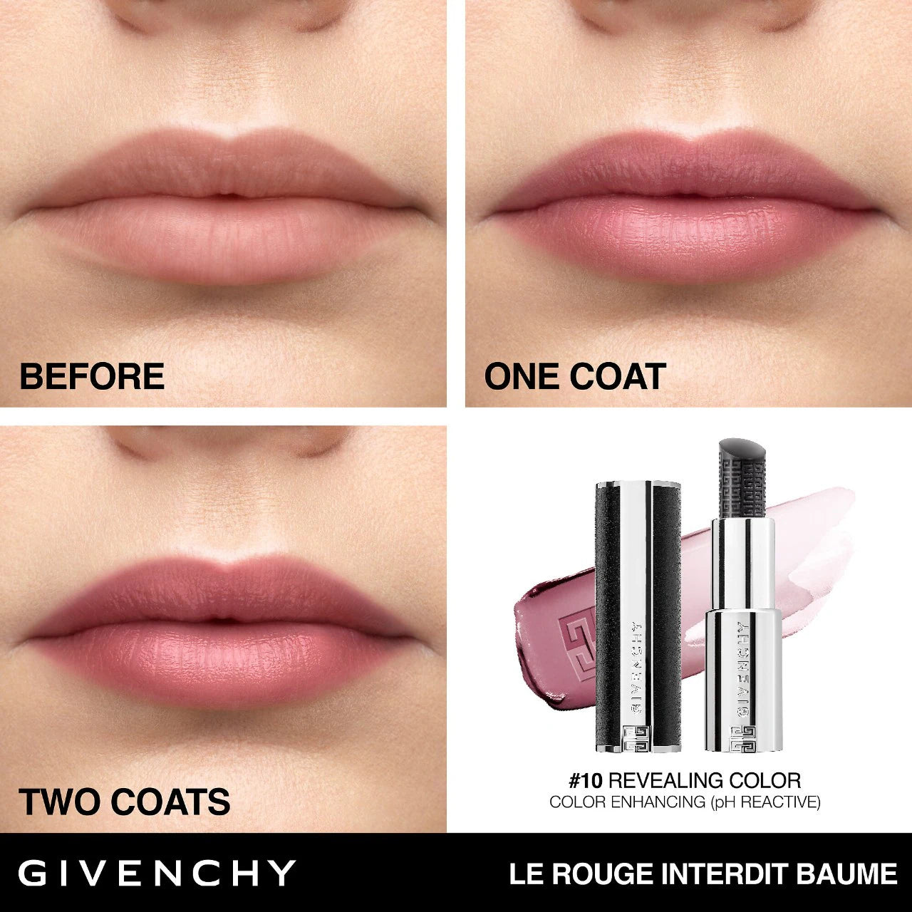 Givenchy - Le Rouge Interdit pH Reactive Hydrating Universal Black Lip Balm