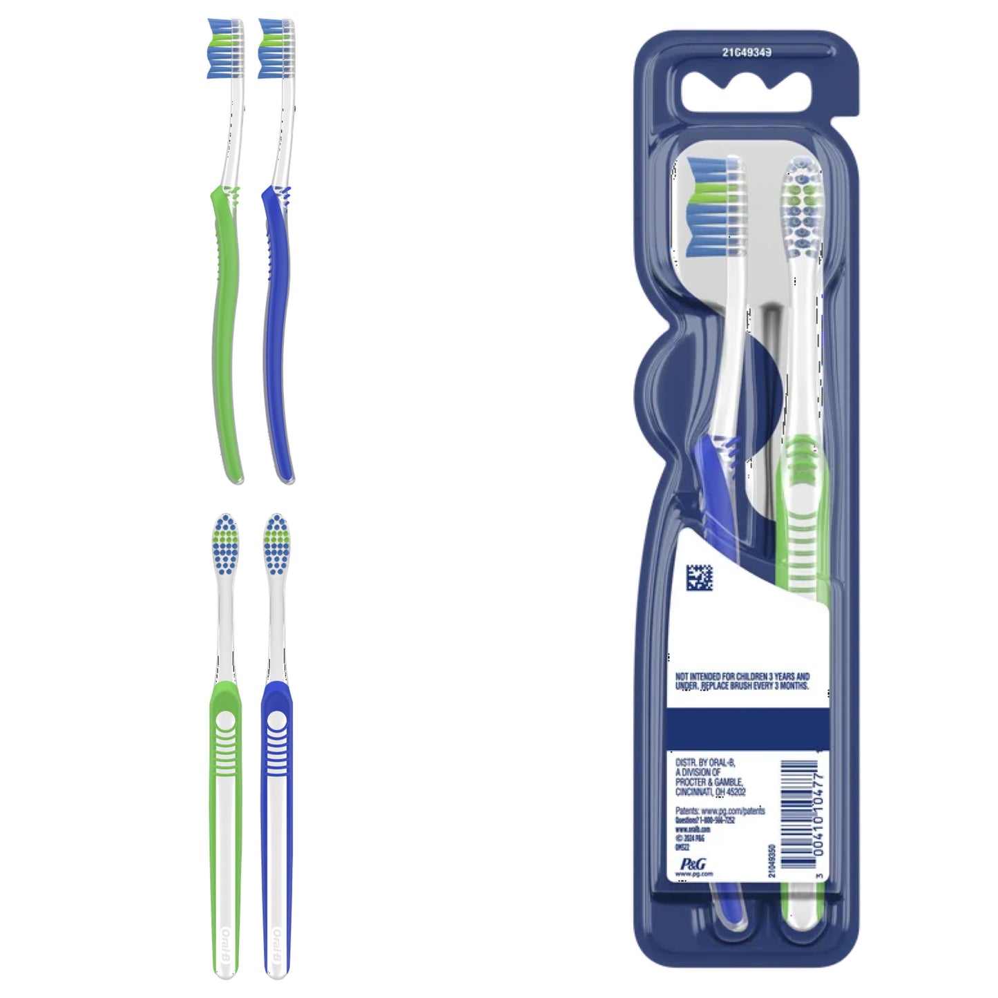Oral-B - Advanced Clean Toothbrushes Value Packx2