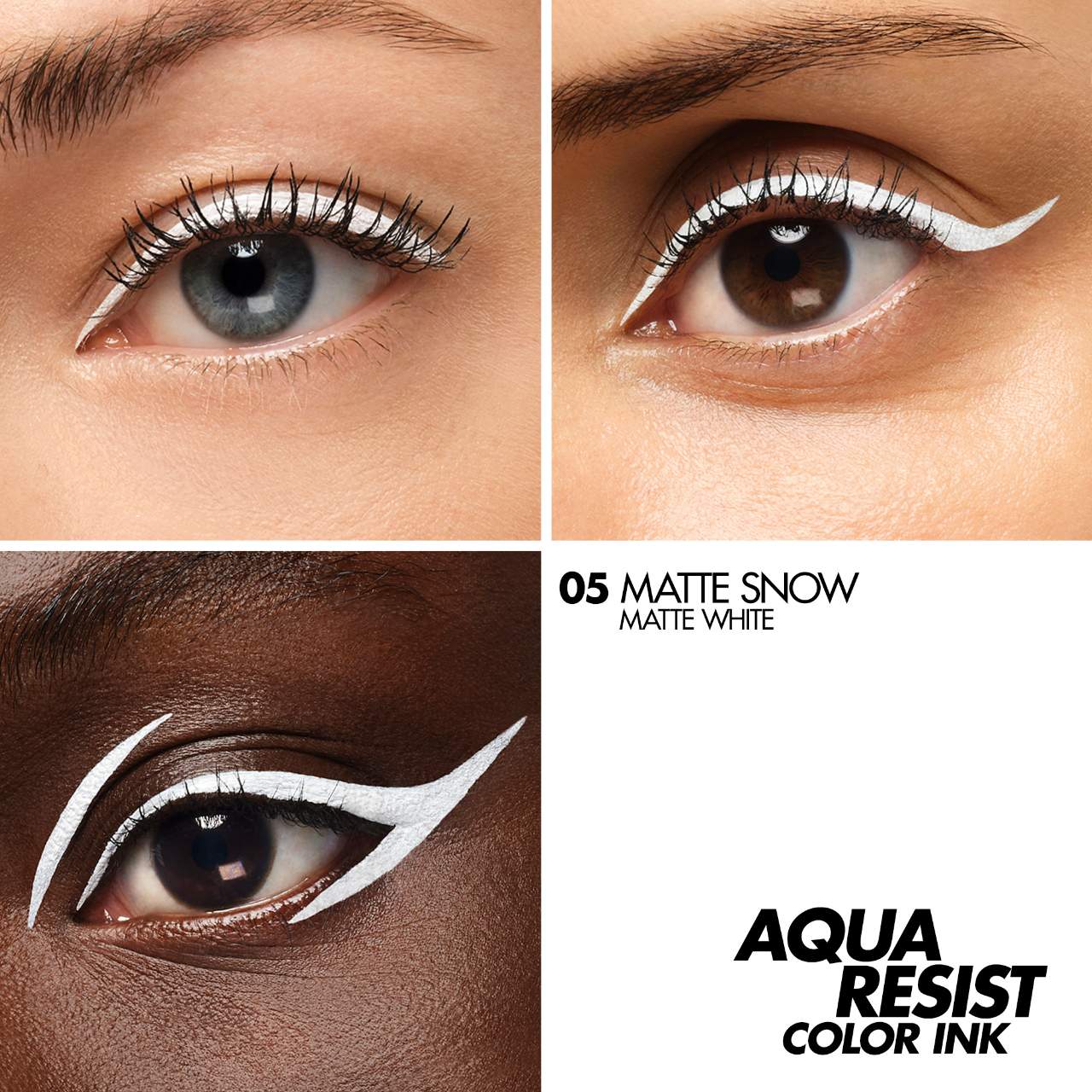 MAKE UP FOR EVER - Aqua Resist Color Ink 24HR Waterproof Liquid Eyeliner - MATTE SNOW