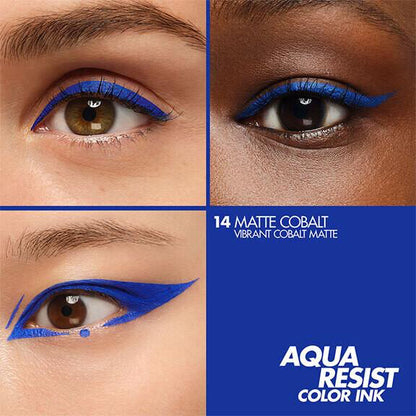 MAKE UP FOR EVER - Aqua Resist Color Ink 24HR Waterproof Liquid Eyeliner - MATTE COBALT