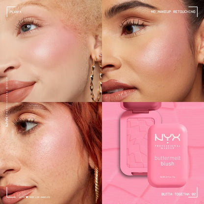 NYX Professional Makeup - Buttermelt Powder Blush - BUTTA TOGETHER
