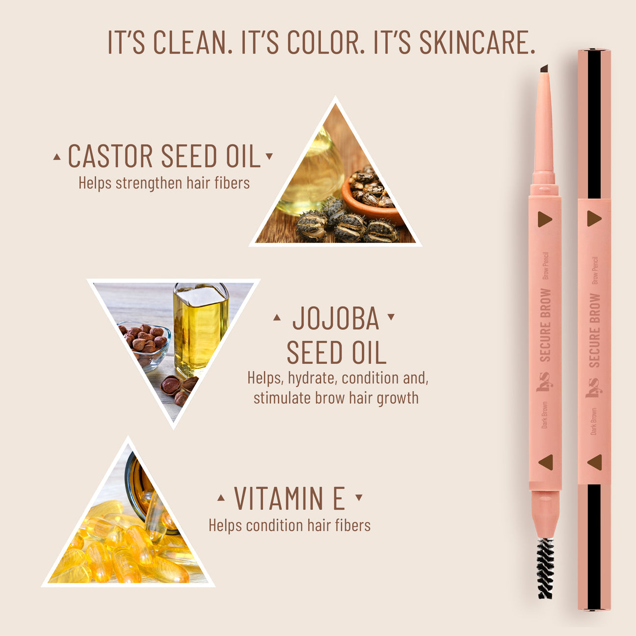 LYS Beauty - Secure Brow pencil - MEDIUM BROWN