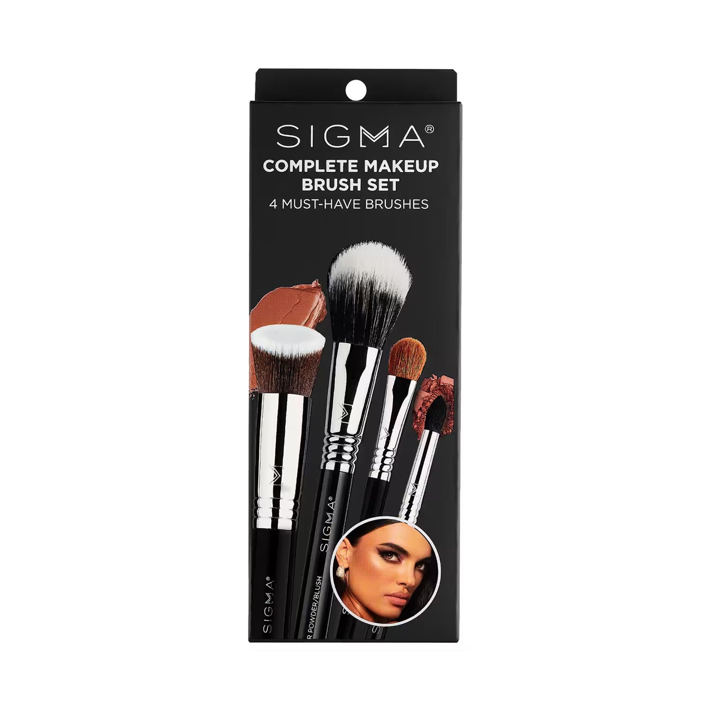 Sigma Beauty Complete Makeup Brush Set Black, Silver (4Pcs)