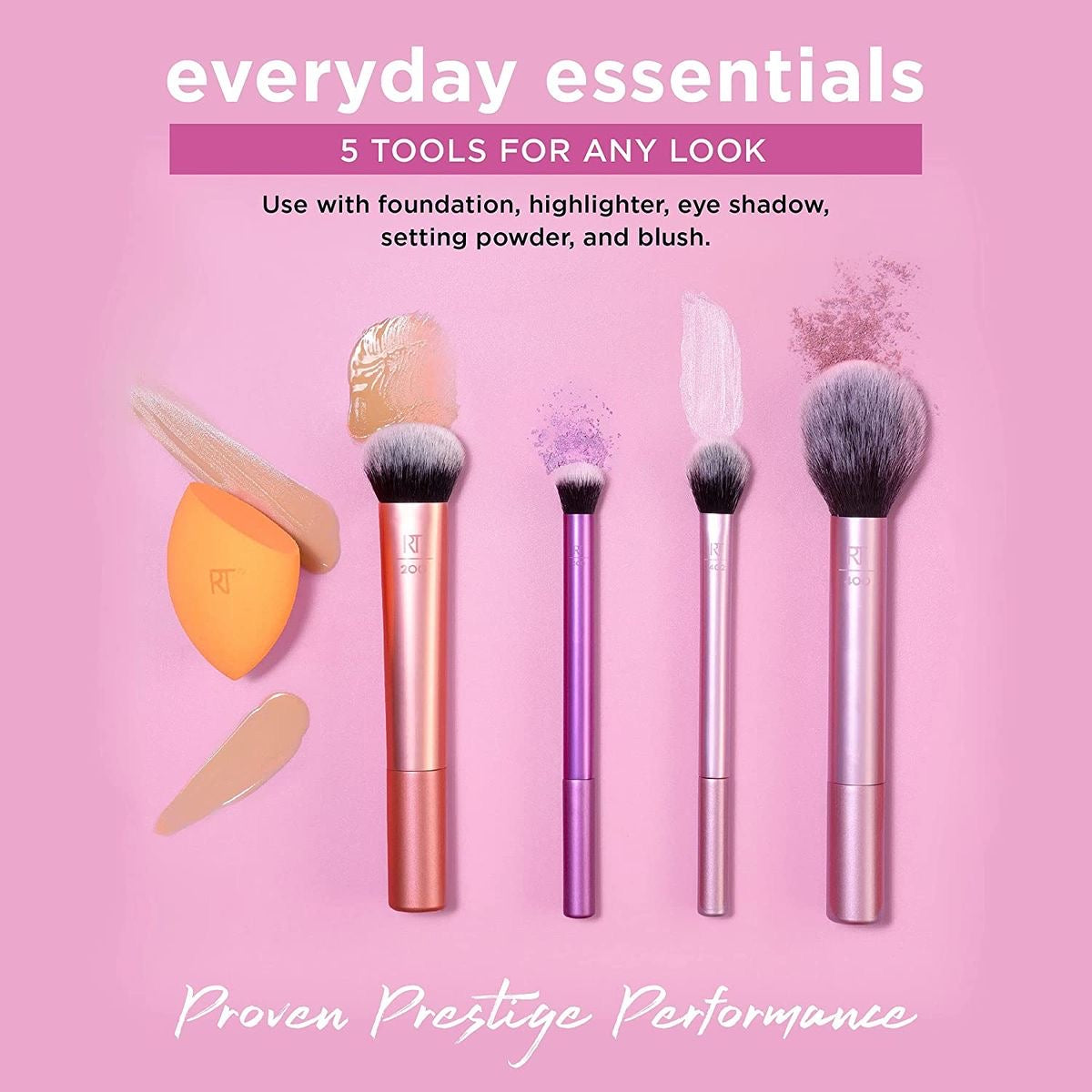 Real Techniques - Everyday Essentials Makeup Brush Kit - 5pc