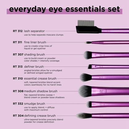 Real Techniques - Everyday Eye Essentials Makeup Brush Set