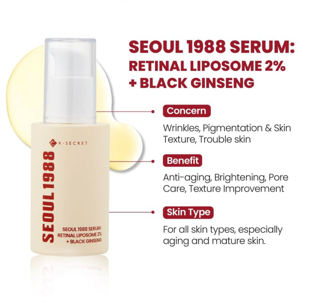 KSECRET SEOUL 1988 - Serum Retinal Liposome 2% + Black Ginseng