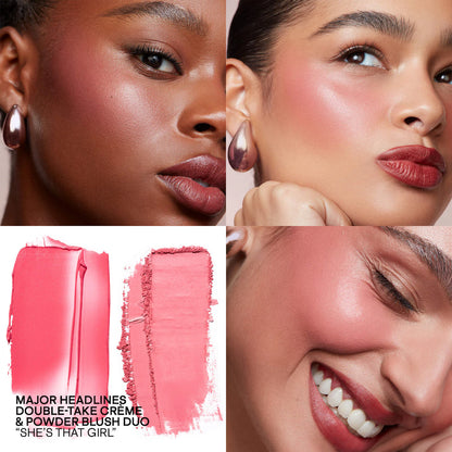 Patrick Ta - Mini Major Headlines Double-Take Crème & Powder Blush Duo - SHE’S THAT GIRL