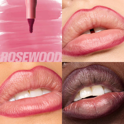Huda Beauty - Make Out Sesh Lip Stain and Lip Gloss Duos - ROSY NUDE