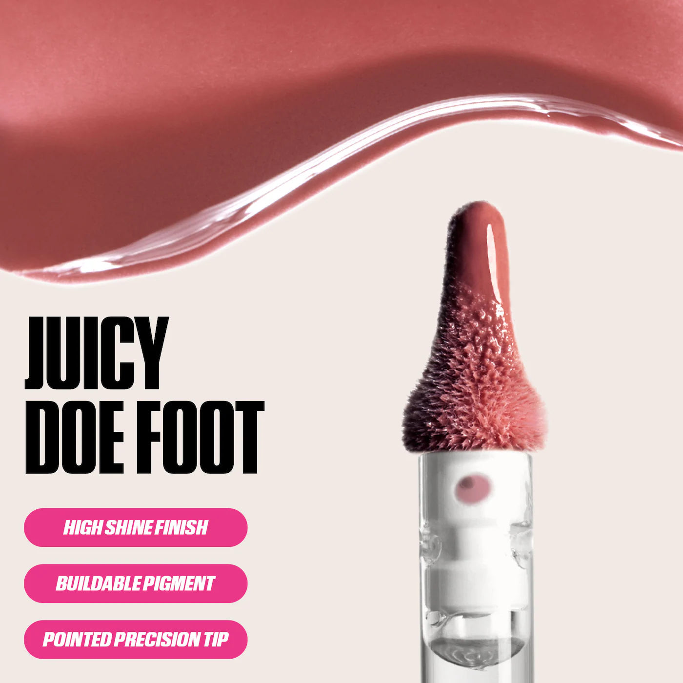 Huda Beauty - Make Out Sesh Lip Stain and Lip Gloss Duos - ROSY NUDE