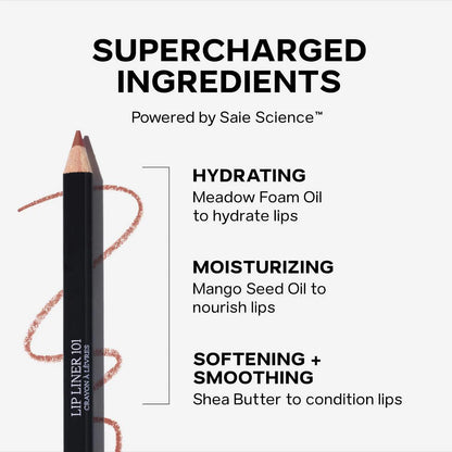 Saie - Lip Liner 101: Creamy & Nourishing Lip Pencil - TWIST
