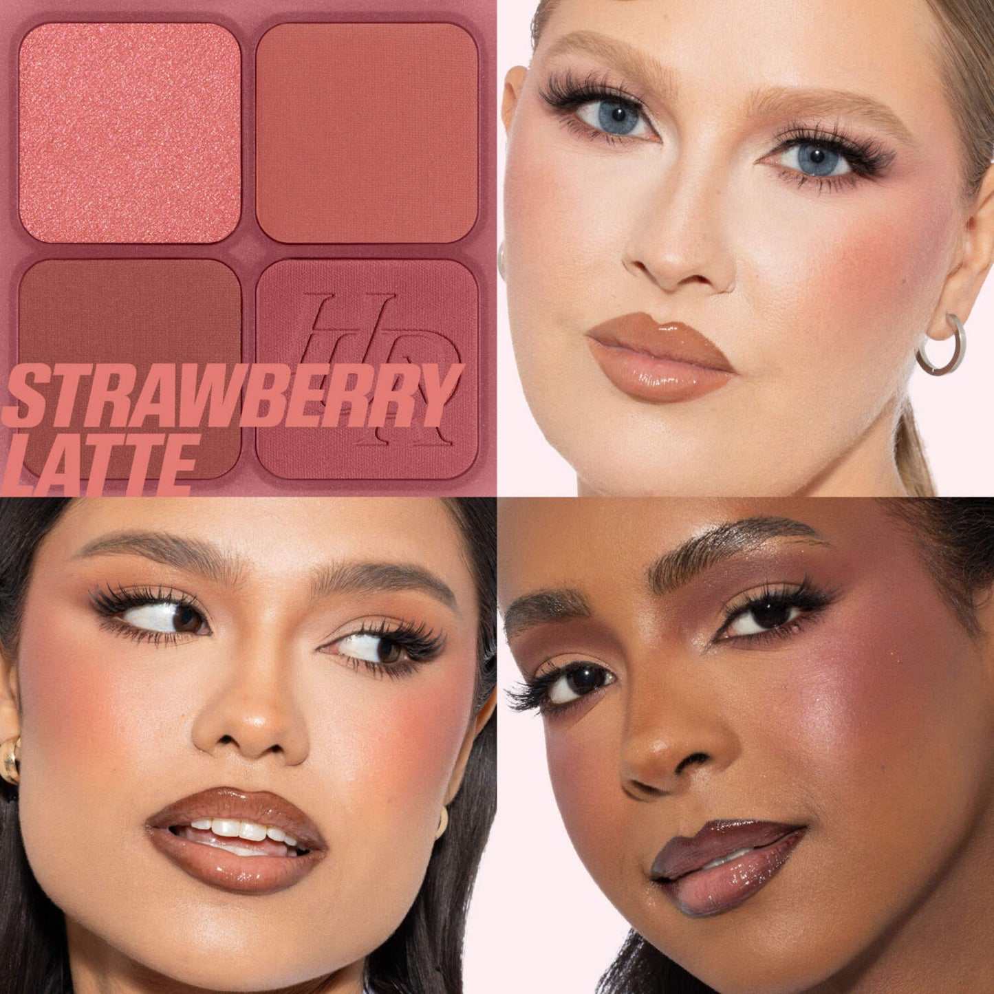 Huda Beauty - Blush Filter Blurring Blushlighters Palette - STRAWBERRY LATTE