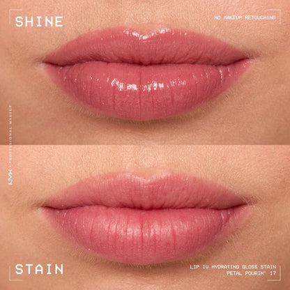 NYX Professional Makeup- Lip I.V. Hydrating Lip Gloss Stain - PETAL POURIN’