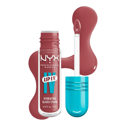 NYX Professional Makeup- Lip I.V. Hydrating Lip Gloss Stain - PETAL POURIN’