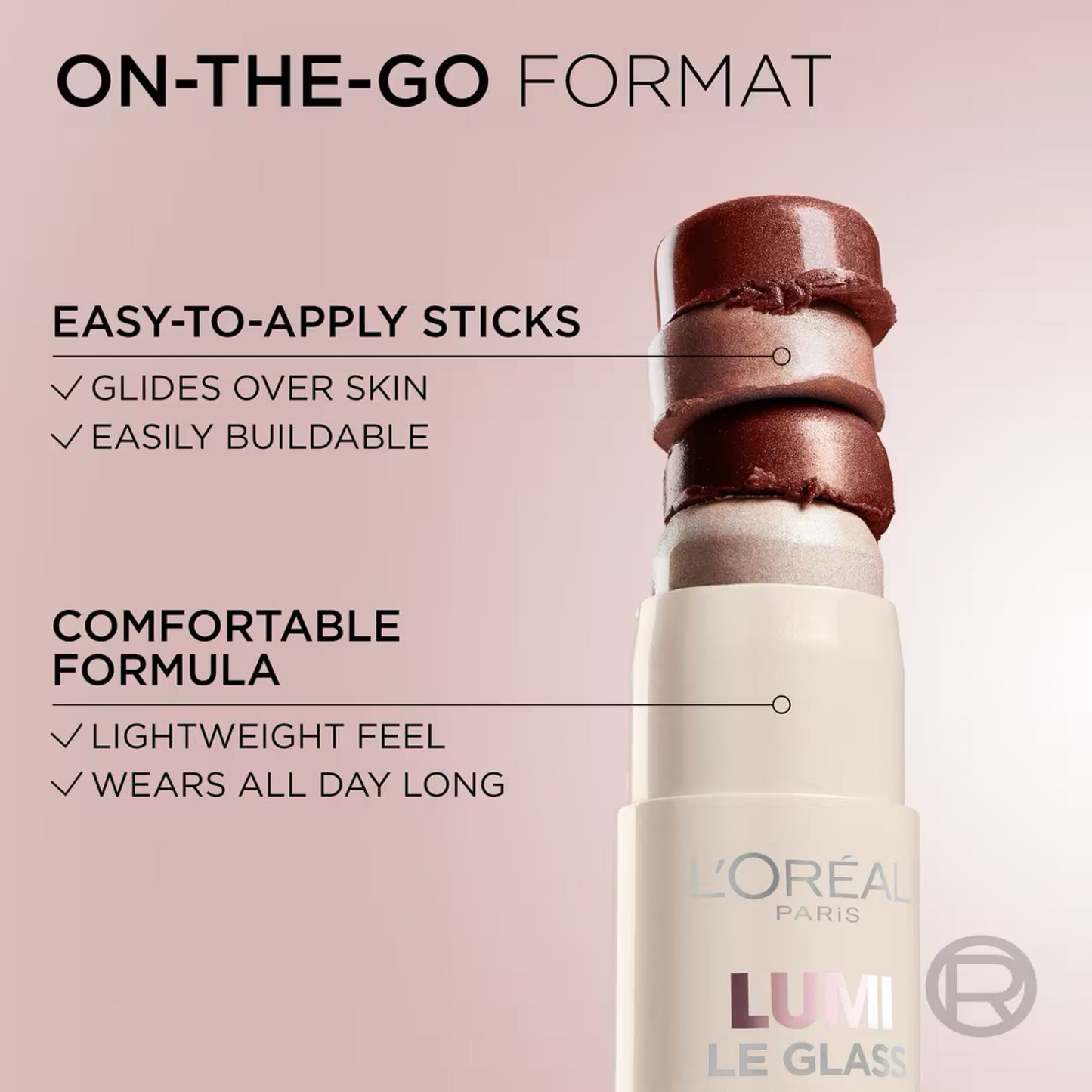 L’Oreal - Lumi Le Glass and Glow Highlighter Stick - GLASSY PEARL ECLAT